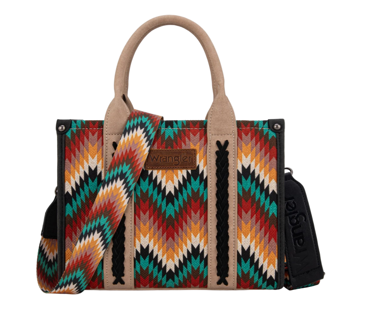 Wrangler Aztec Tote Bag, Top Handle, Shoulder Purse and Handbag, WG2211-8120SBK