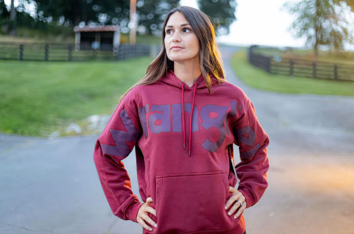 Wrangler Women's Burgandy Hoodie 112382644