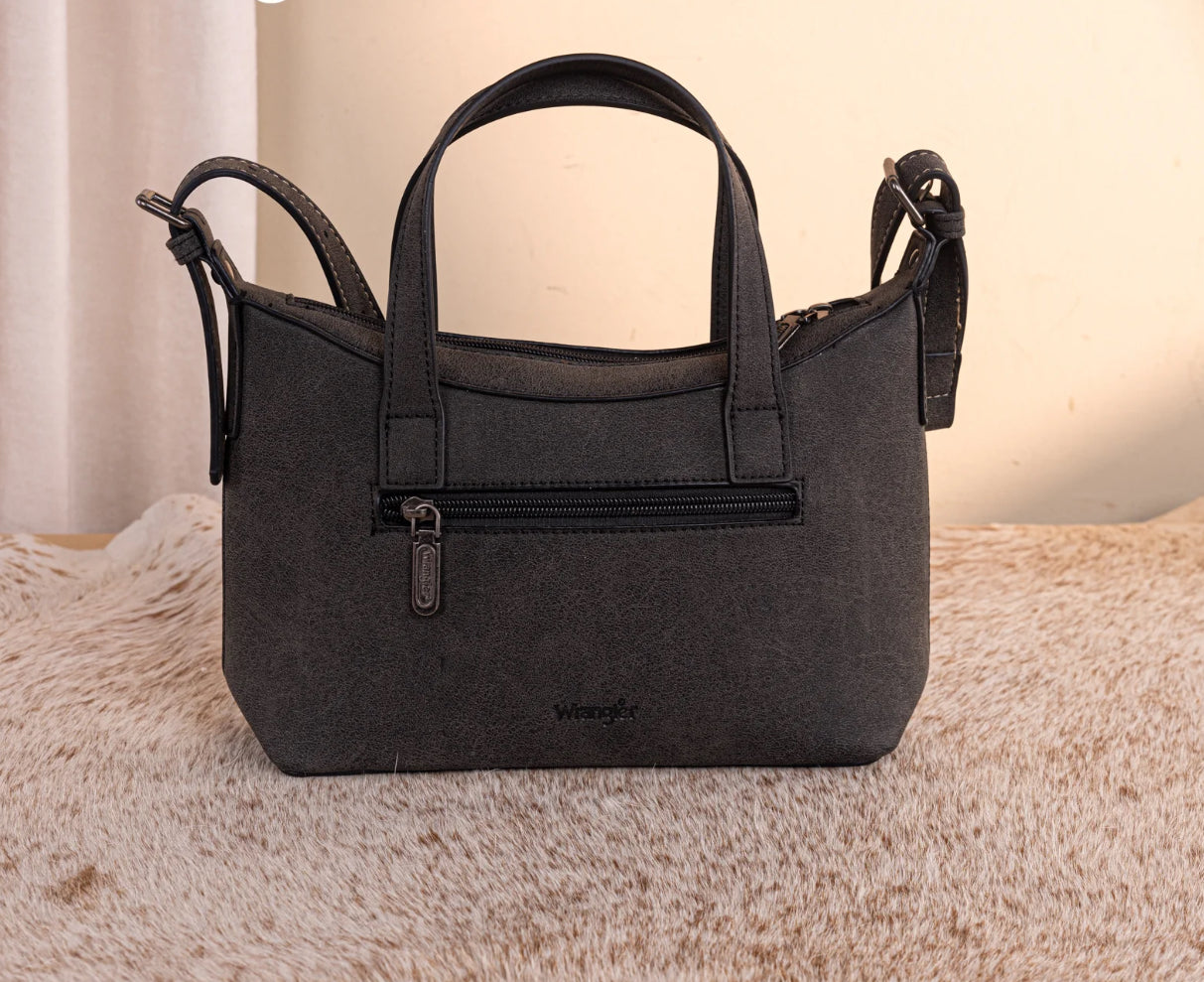 Wrangler Tooled Aztec Pattern Print Tote/Crossbody, WG226-8605BK