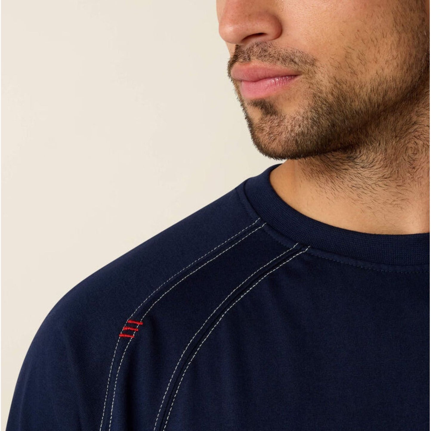 Ariat Mens Navy Fire Resistant Work Crew, Long Sleeve TShirt | 10012256.