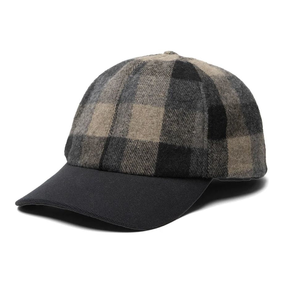 CROWNCAP Plaid Ballcap with Solid Wax Cotton Visor 1-00198