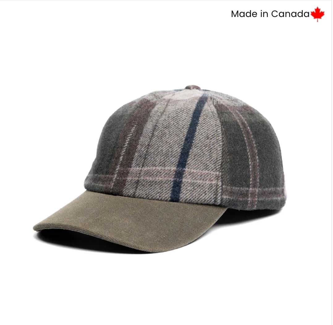 CROWNCAP Woodland Plaid Ballcap with Dropdown Earband 1-9683