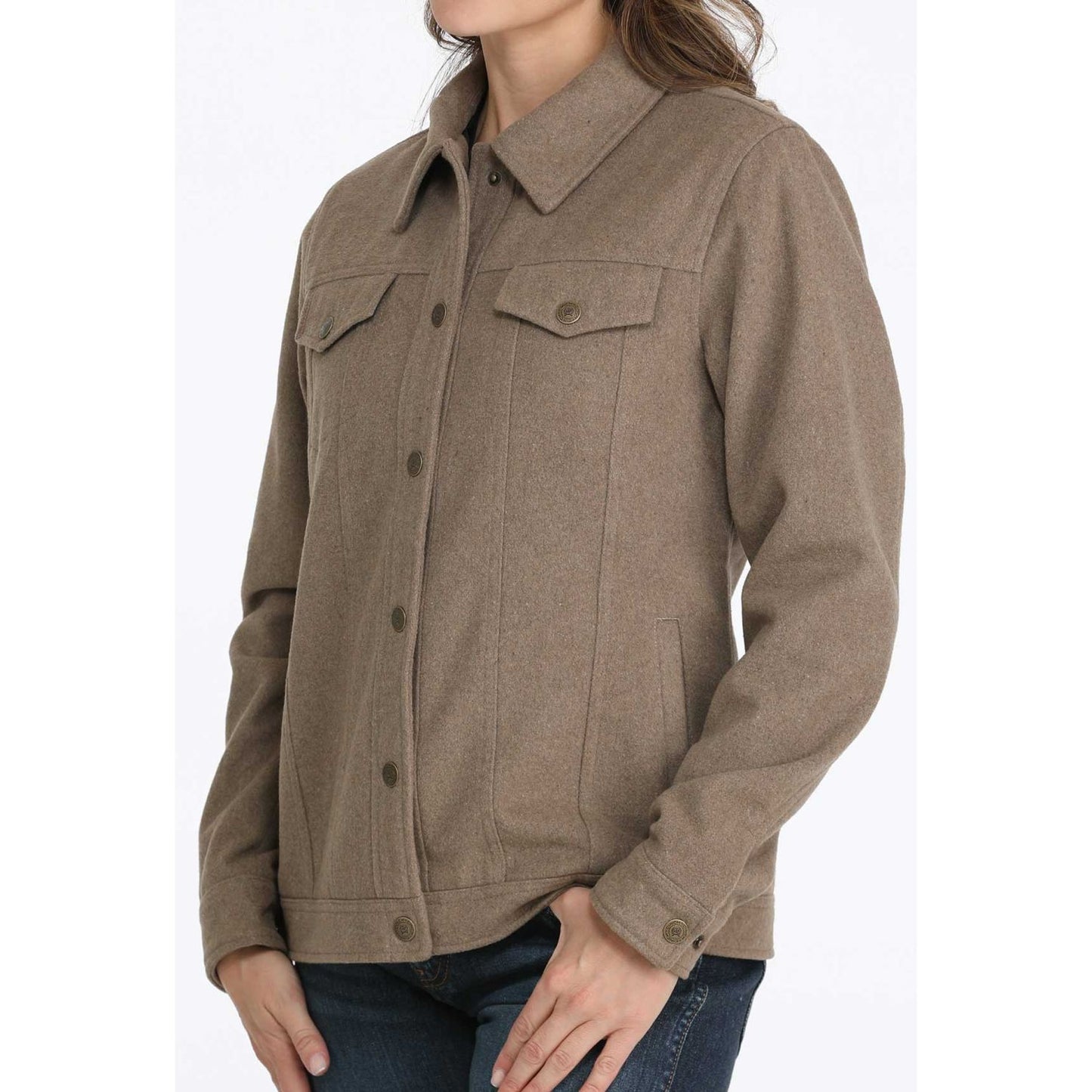 Cinch Women's Tan Wool Trucker Jacket MAJ9878008
