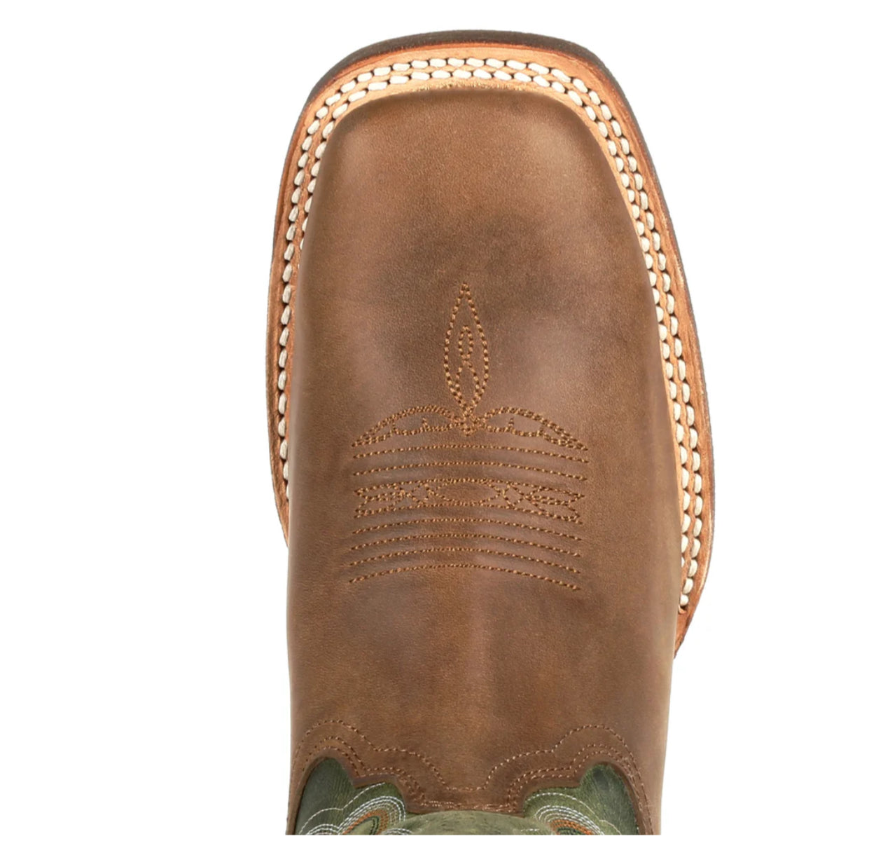 Durango Ladies Western Boot, X-treme AC, Brown Green, Square Toe DRD0378