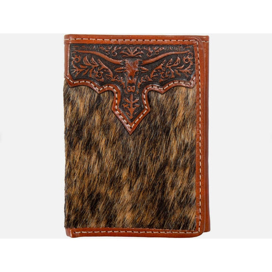 Nocona Men’s Wallet, Trifol, Calf hide, Tooled N500048402