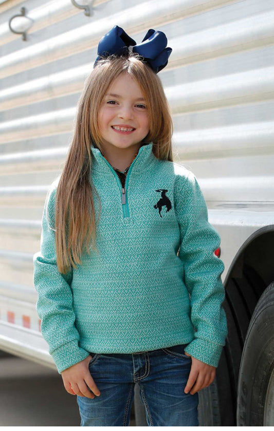 Cruel GIRLS 1/4 Zip Turquoise CWK8013001