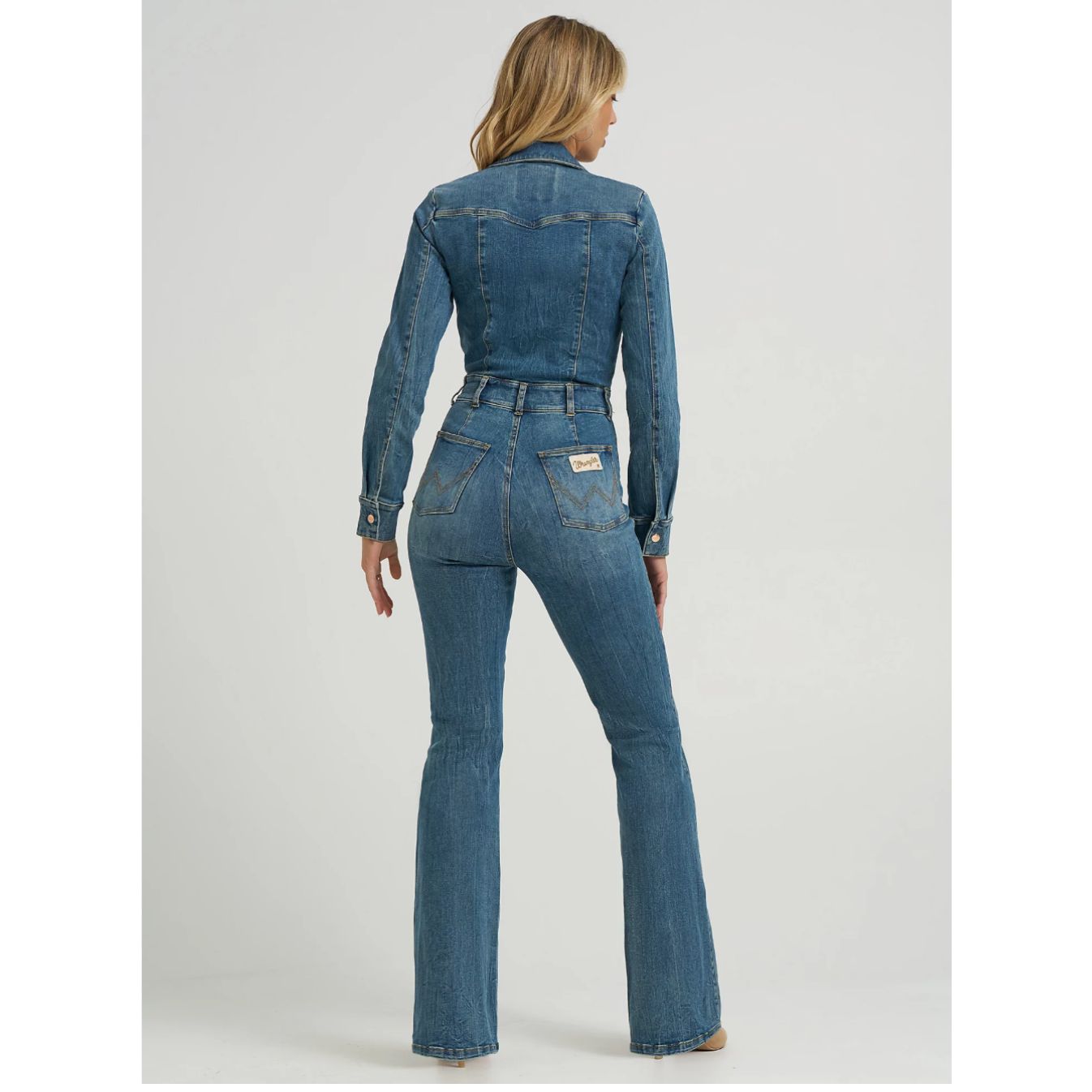 Wrangler Ladies Jean | X LAINEY WILSON, Denim Flare Catsuit 112370417