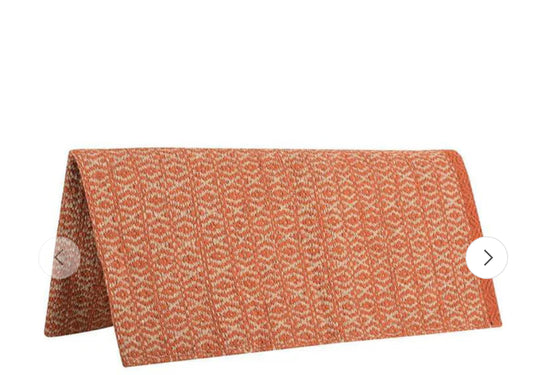 Cashel Wool Blanket Saddle Pad 32” X 32” Rust & Tan