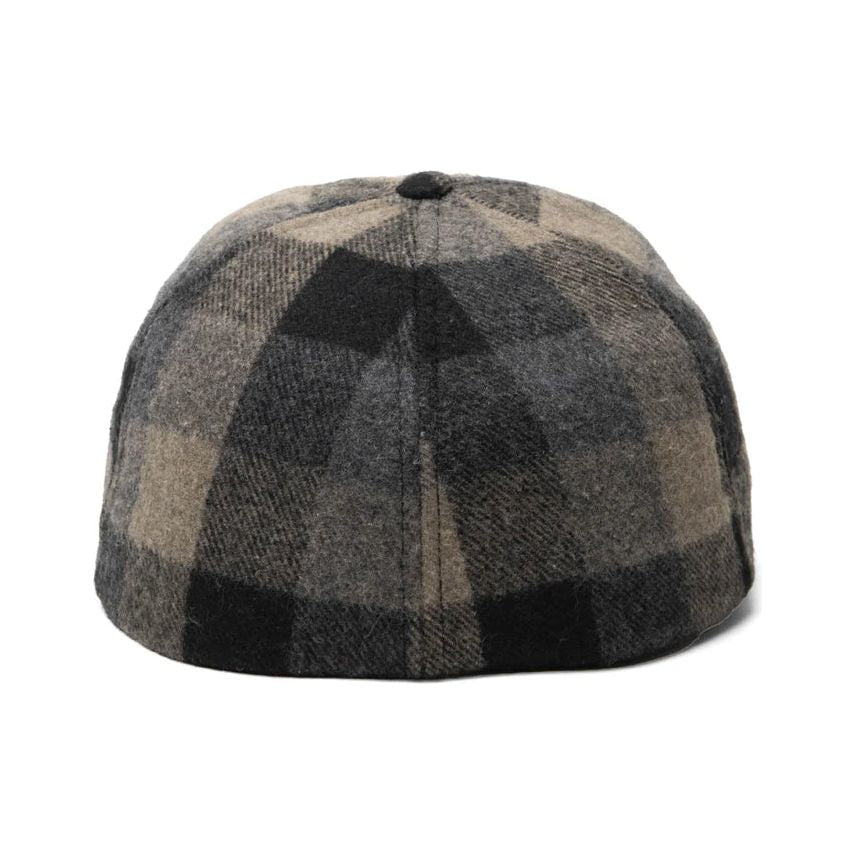 CROWNCAP Plaid Ballcap with Solid Wax Cotton Visor 1-00198