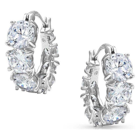 Montana Silversmith - Sliding Brilliance Hoop Earrings ER4193