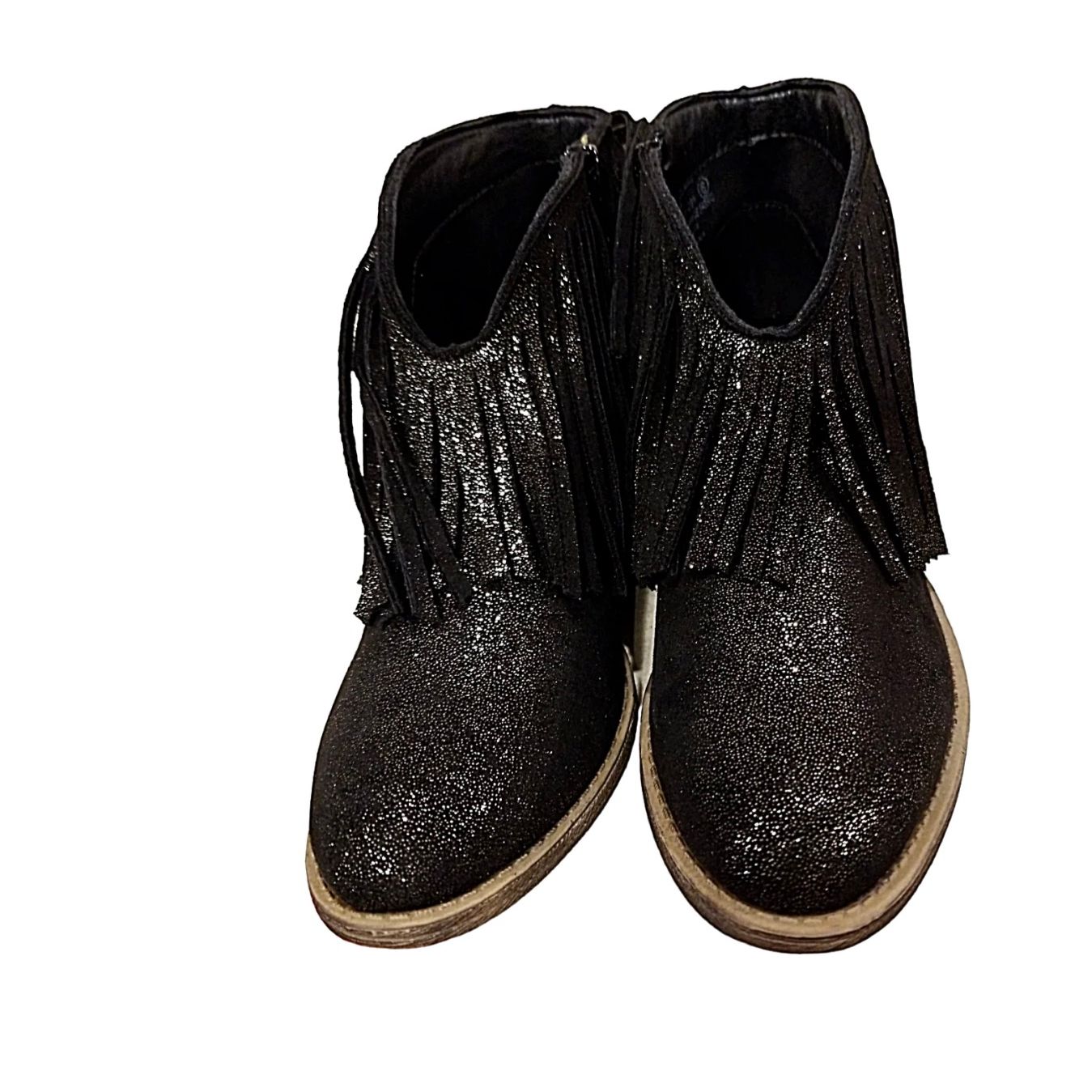 VERY G Western Fringe BOOTIES, Black VGL B0390-001