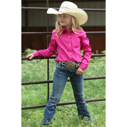 Cruel Girl, Girls Long Sleeve, Buttons, Pink CTW3120003