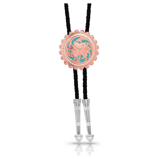 Montana Silversmith - Bolo Tie, “Emma’s Sunlight” Round Scallop Concho BT5836RG