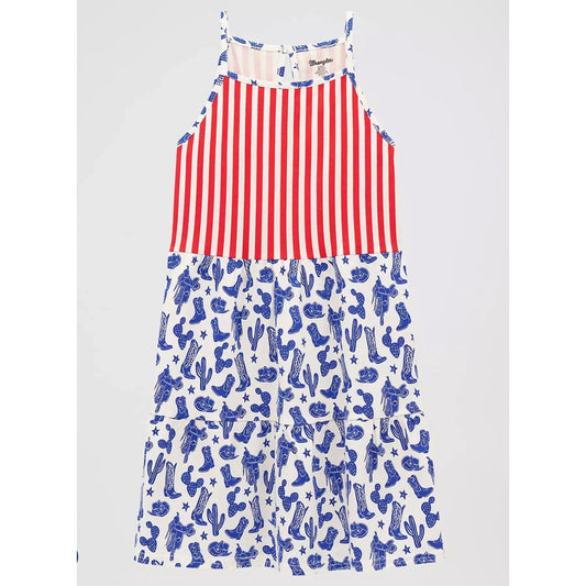 Wrangler Girls Red American Tank Dress- 112379387
