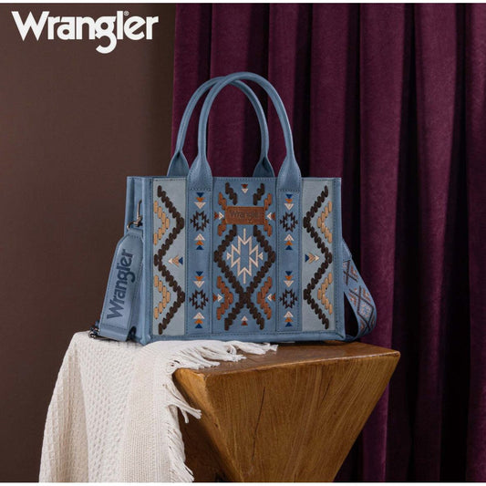 WRANGLER AZTEC EMBROIDERED TOTE CROSSBODY - WG2214-8120