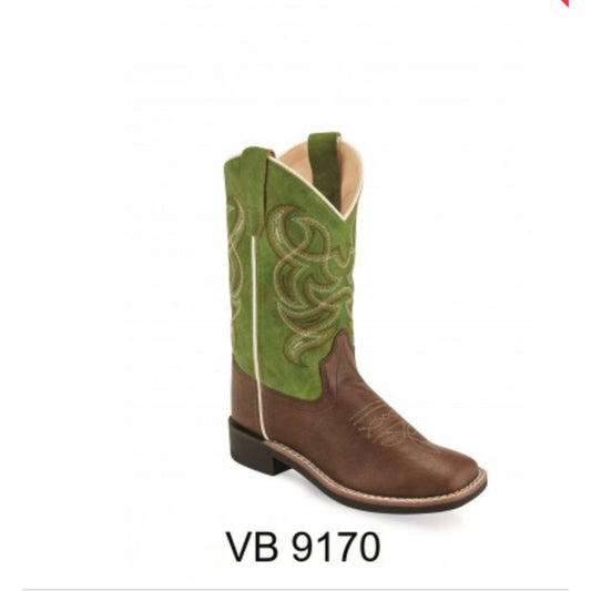 Old West Toddler & Youth Western Boot, Square Toe, VB9170