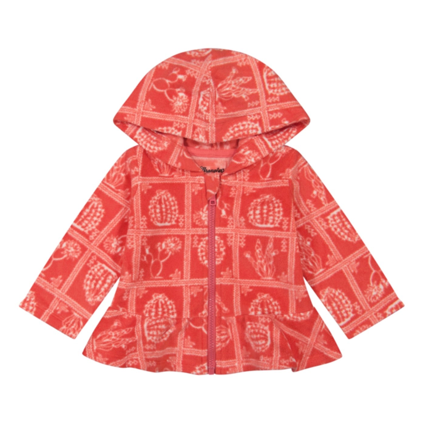 Wrangler Girls Cactus Print Fleece Full Zip Sweatshirt 112382714