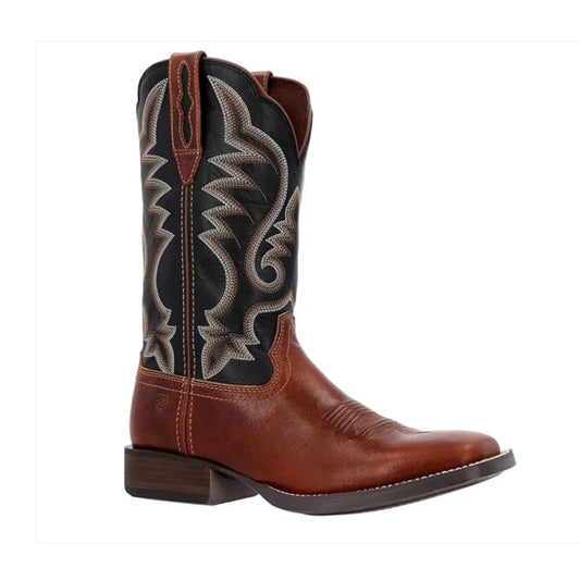 Durango Men’s, Western Boot, “Saddlebrook”, Square Toe, Brown, Wide Foot, DDB0448