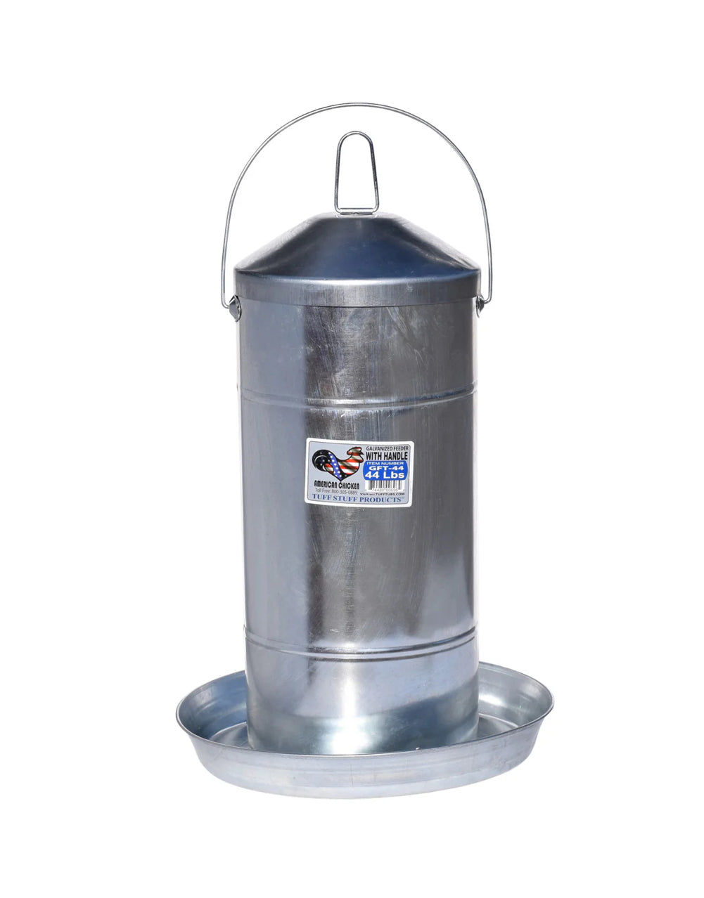Tuff Stuff American Chicken Galvanized Feeder 44 lbs