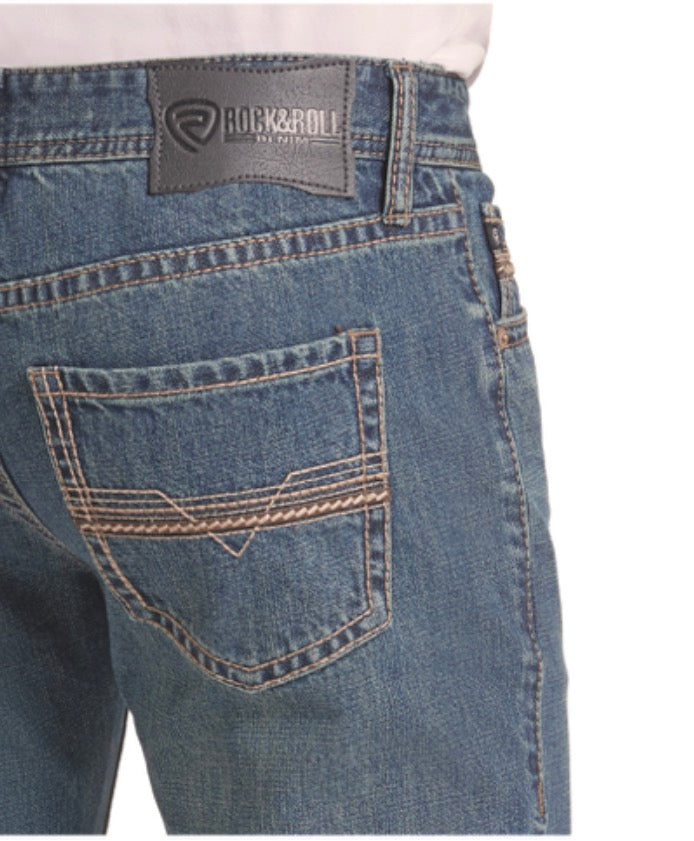 ROCK & ROLL Men’s JEAN - Regular fit, Dark Vintage, Pistol Bootcut, BM0PD09805