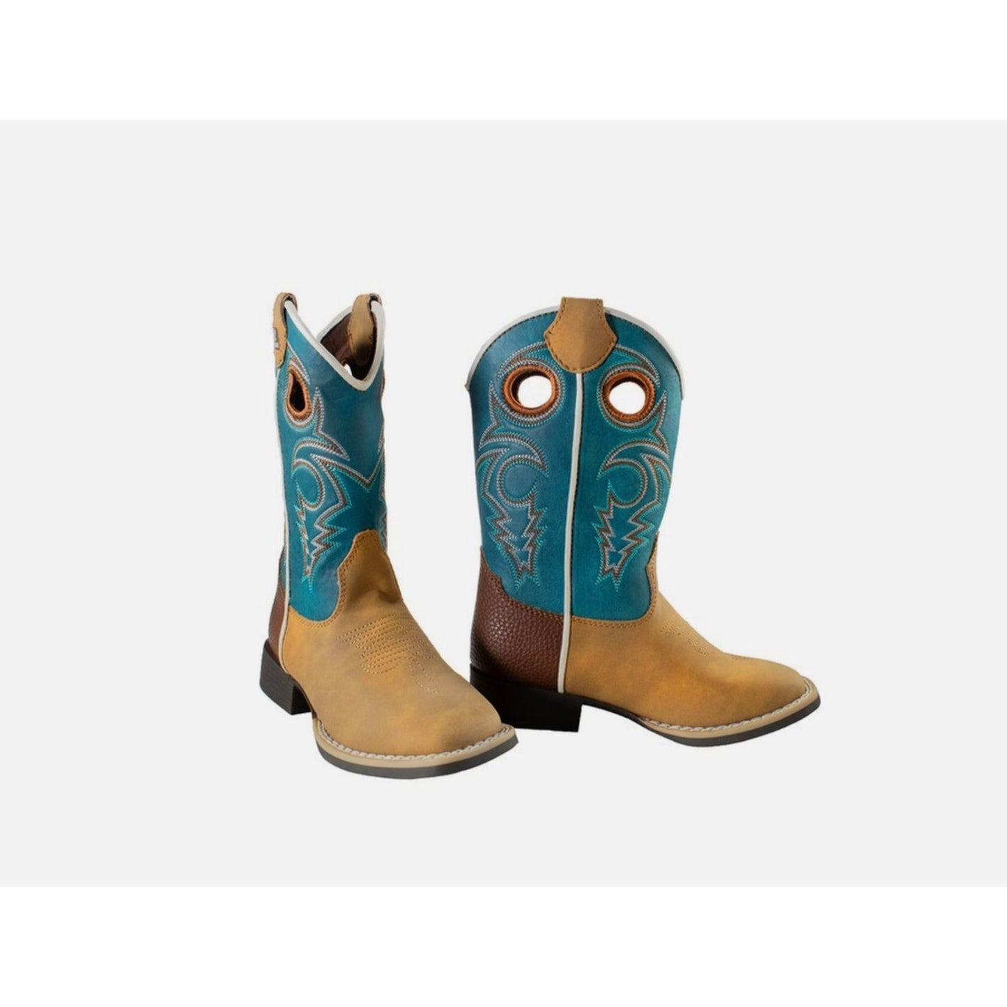 Twister Toddler & Youth Western Boot, Square Toe, Turquoise Top, 446009897
