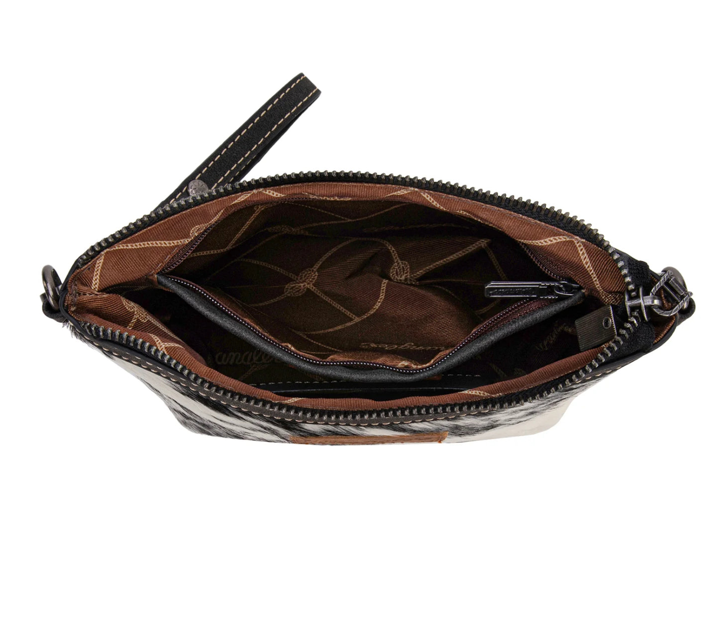 Wrangler Genuine Hair-On Cowhide Tote/Crossbody WG169-1812BK