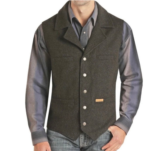 POWDER RIVER OUTFITTERS BY PANHANDLE Men’s Wool Vest 98M6635