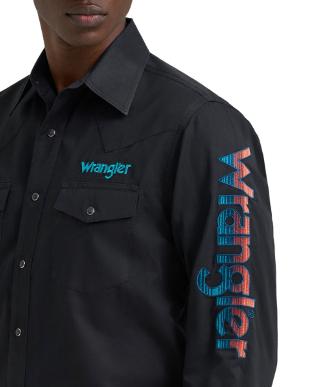 Wrangler Men's Classic Fit Long Sleeve ,Black, 112381987