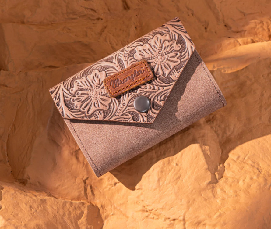 Wrangler Wallet, Floral Tooled Card Holder - WG224-W072 various colors