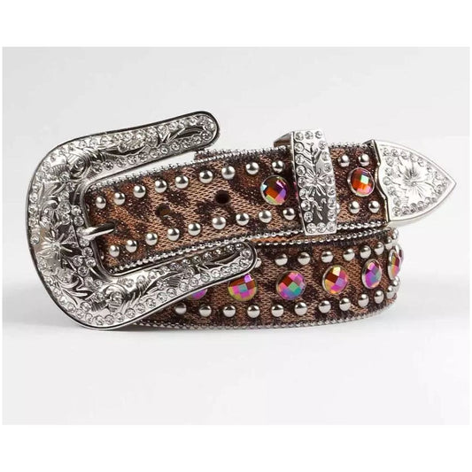 BLAZIN ROXX - Ladies- BELT 1.5”  Leopard Print with studs/ rhinestones N3514002 or N1330998