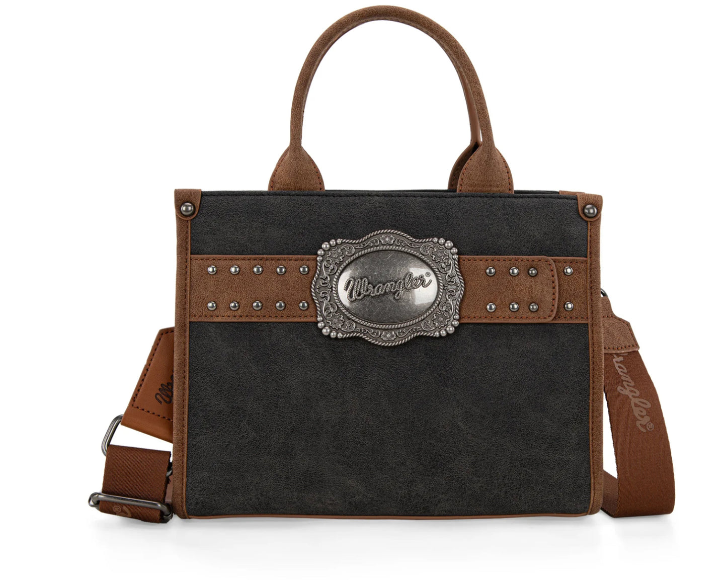 WRANGLER Purse, Tote, Crossbody, Brown, Tooled WG250-81202BK