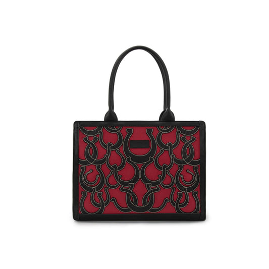 WRANGLER Large Tote Purse, Red Horseshoe WG292-8110BK