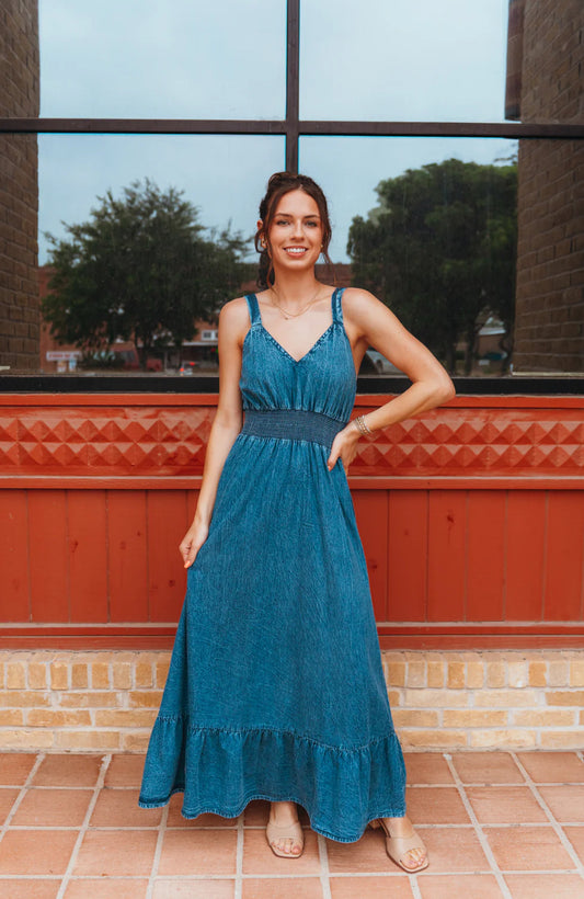 Roper Ladies Denim Dress,   03-057-0594-4073