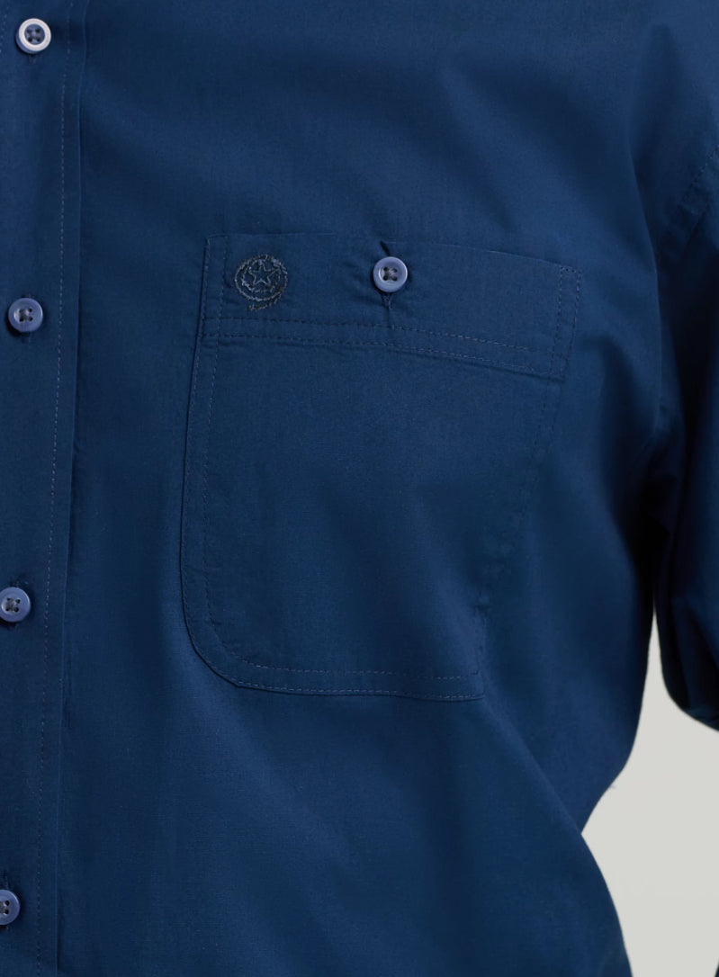 Wrangler Men’s George Straight, Button Down, Navy, 112368198