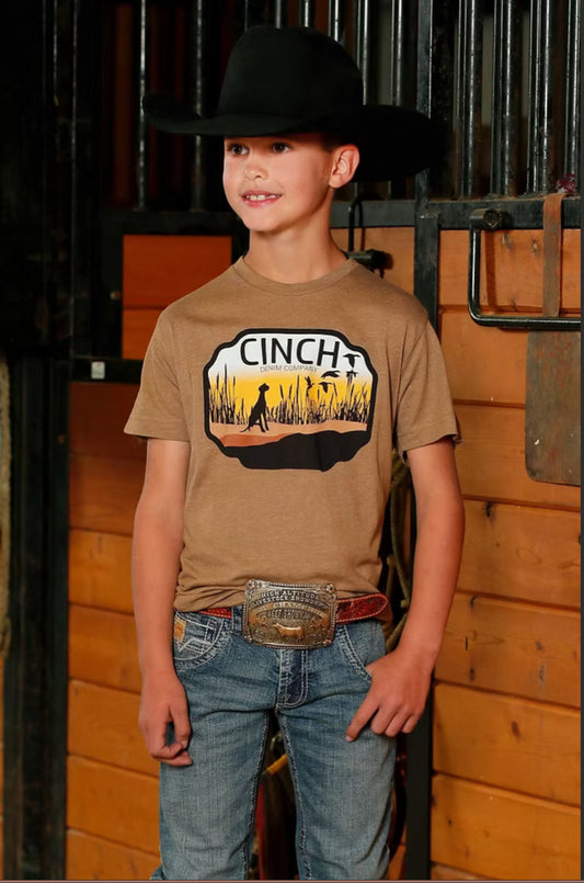 Cinch Boy’s T-Shirt, Brown MTT7670167