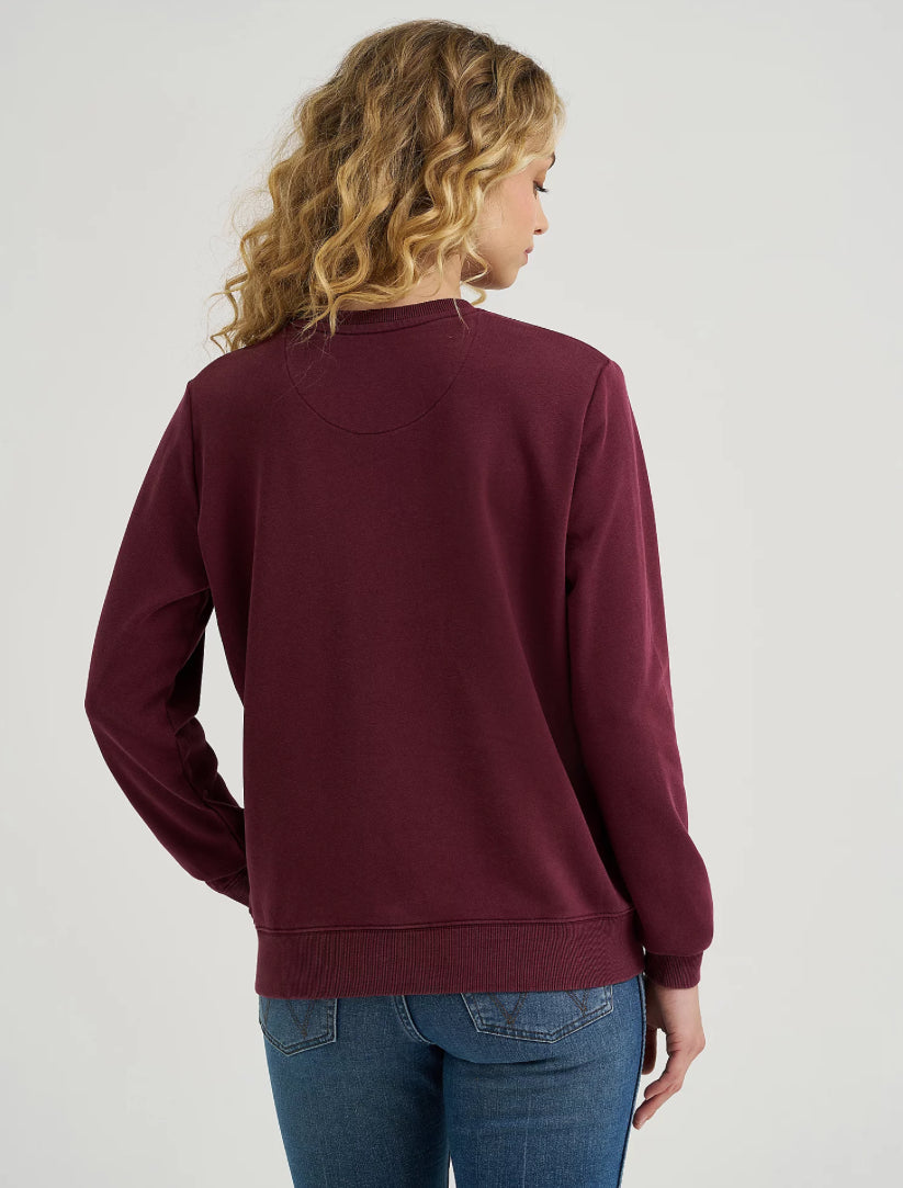 Wrangler Ladies Retro Graphic Crew-Neck Sweater 112365762