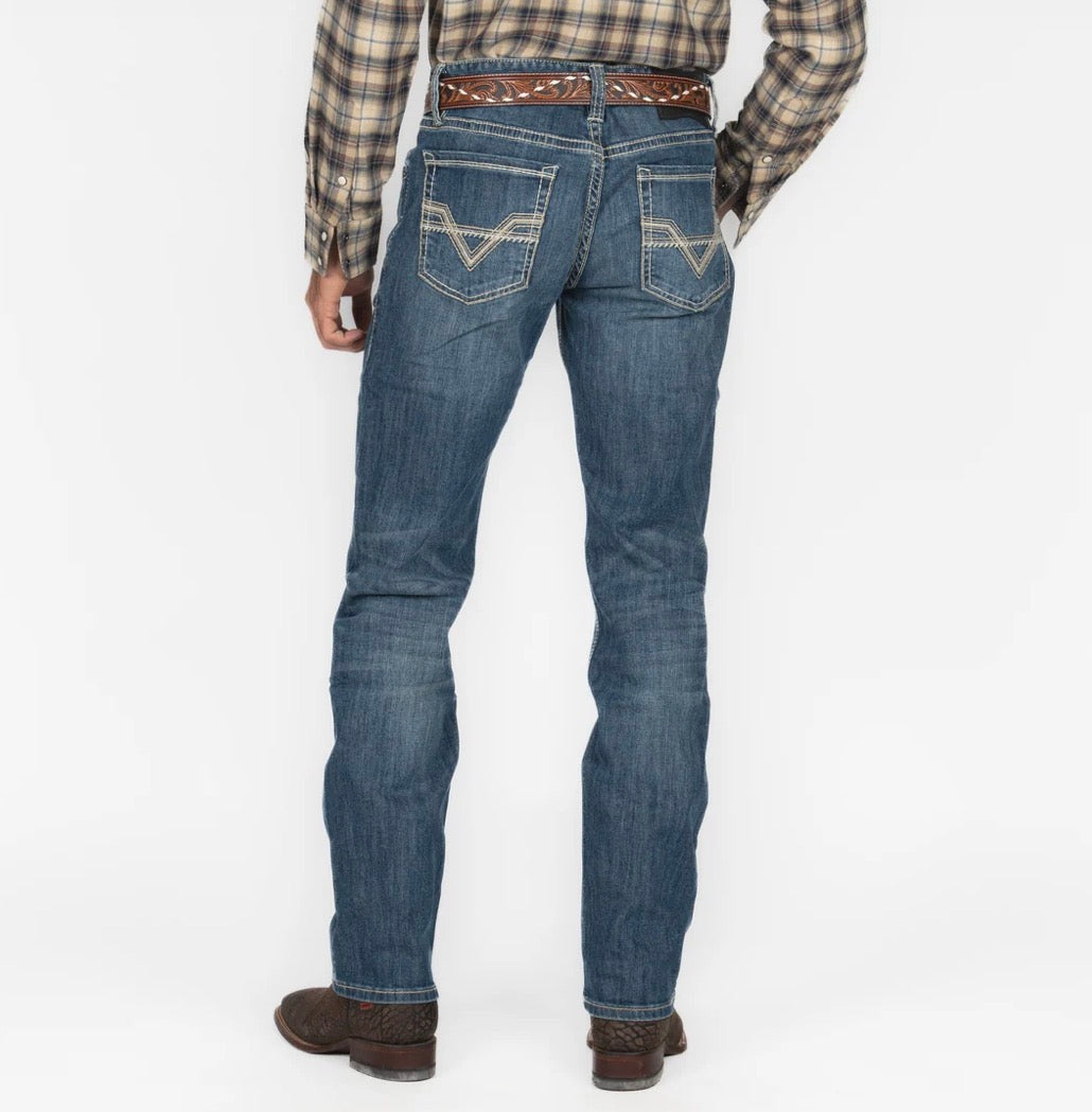 ROCK & ROLL Men’s JEAN - Slim fit, Medium Vintage, Revolver Straight Boot, BM1RD04826