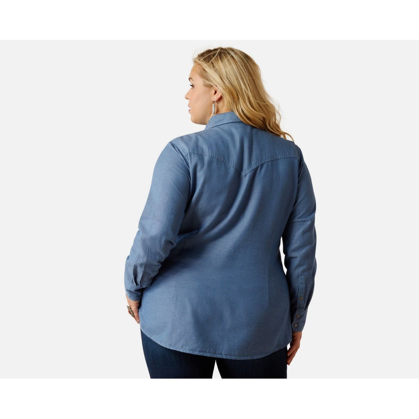 Ariat Ladies Shirt, Long Sleeve, Snap, Light Chambray 10060362