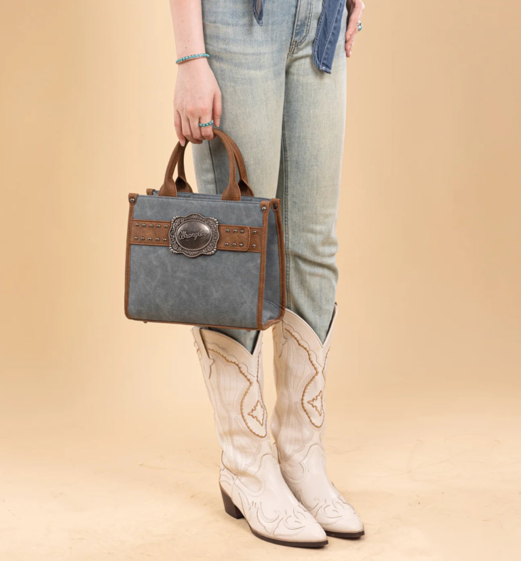 WRANGLER Purse, Tote, Crossbody, Brown, Tooled WG250-81202JN