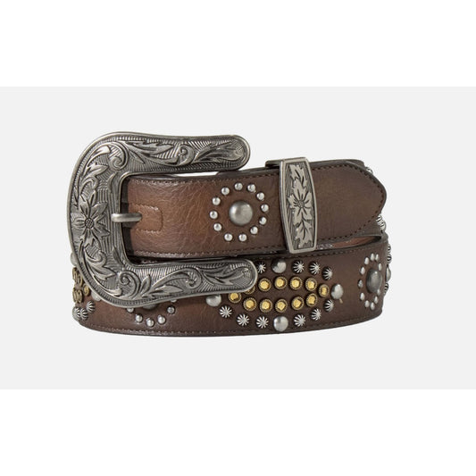Nocona - Ladies BELT, Leather Studded N320000302