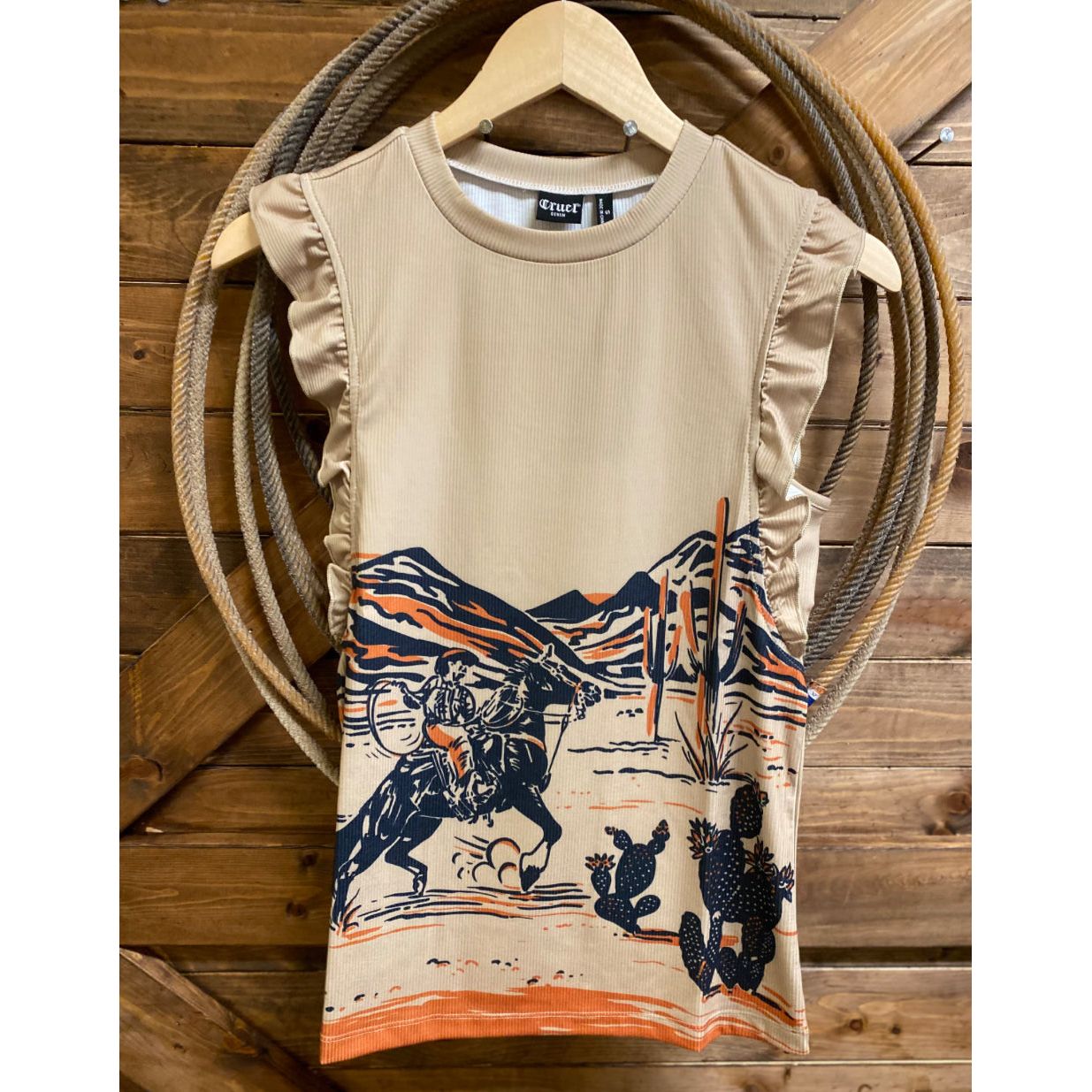 Cruel Denim Ladies- Sleeveless, Khaki CTK7510002
