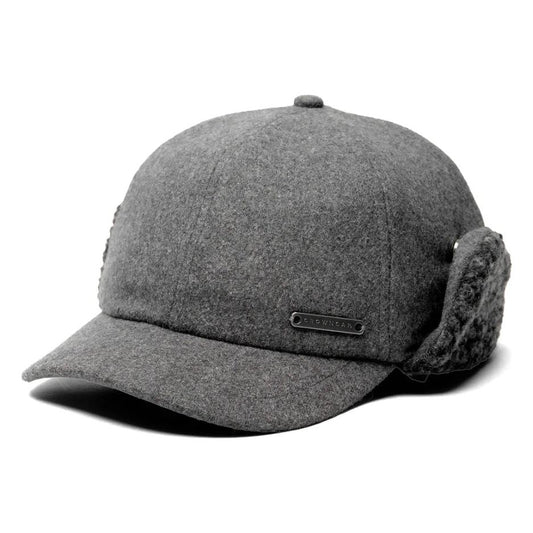 CROWNCAP Solid Wool Blend Melton Cap -Grey 1-46741