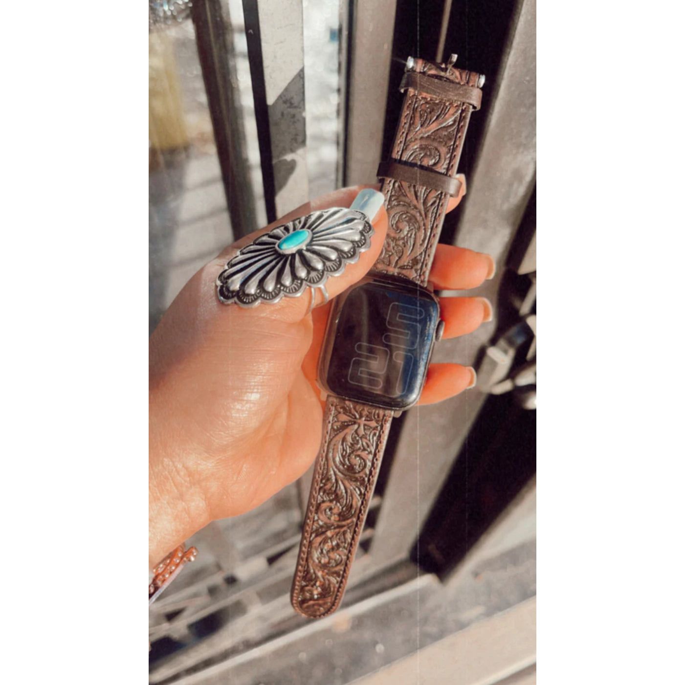 Nocona Smart Watch Band - Floral Embossed N3100502