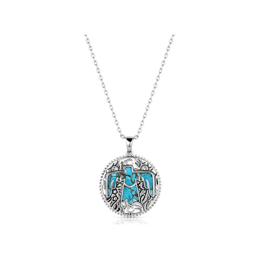 Montana Silversmiths Necklace - Strength Thunderbird Turquoise NC6184