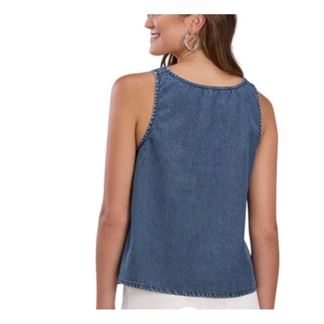 Roper Ladies Tank Denim Look 03-502-0594-4057