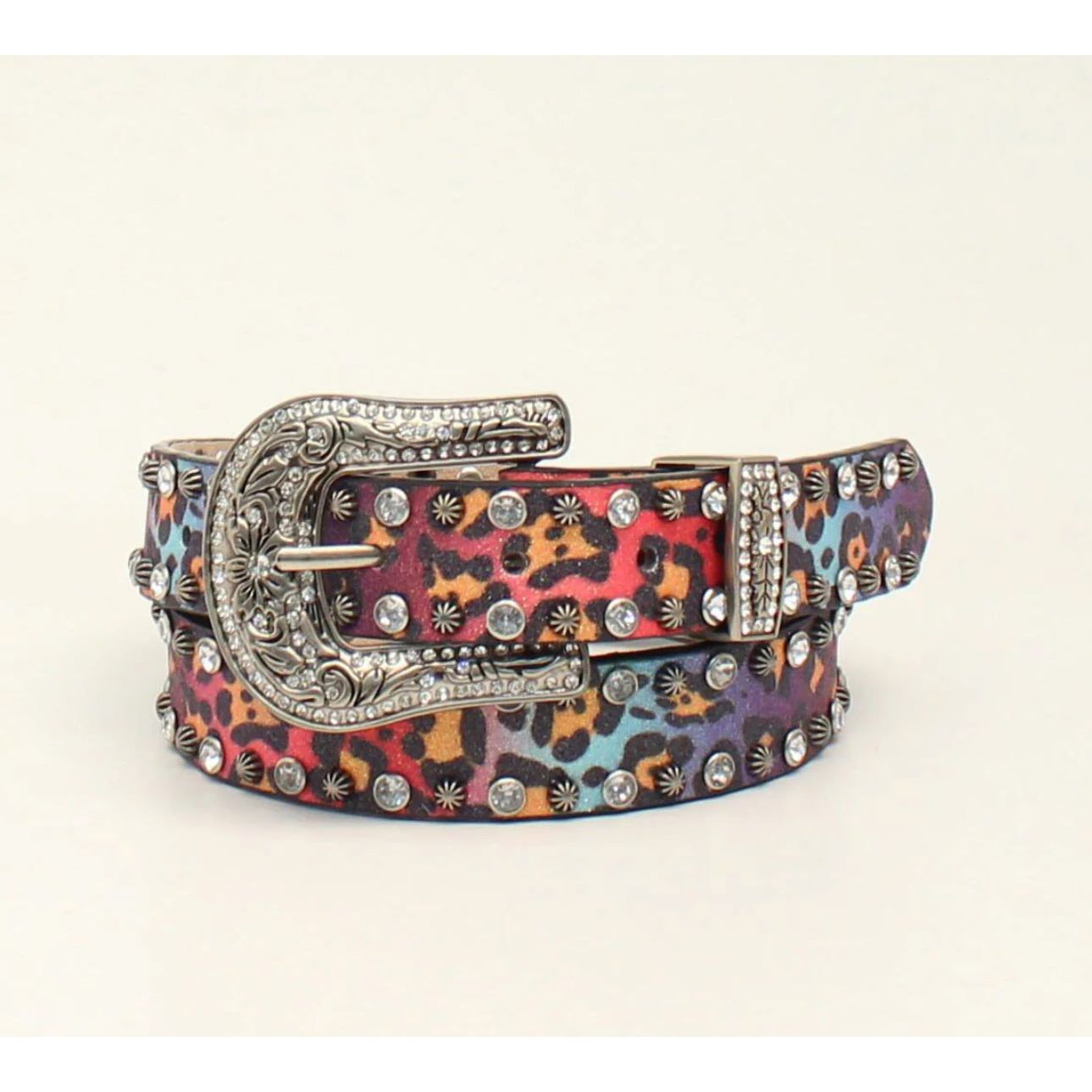 Angel Ranch Kids Belt - LEOPARD RHINESTONE BELT D130001097