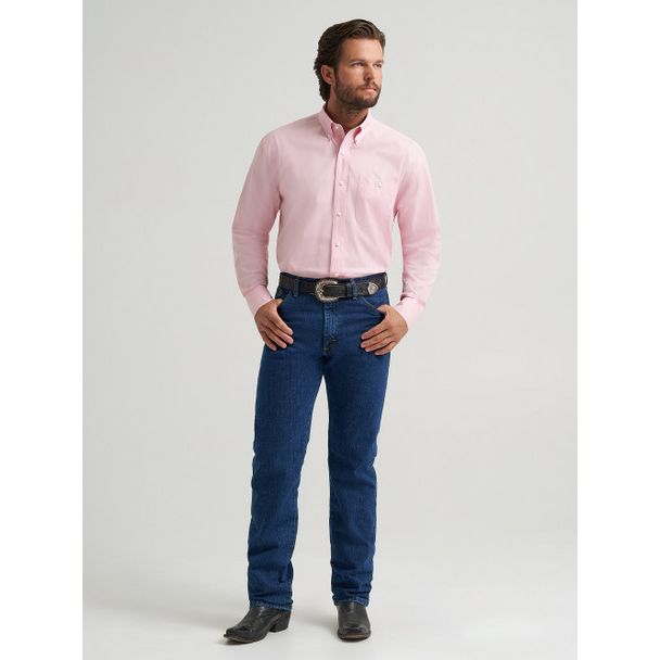 Wrangler® George Strait Collection One Pocket Long Sleeve Shirt - Pink - 112379046