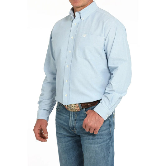 CINCH - Men LONG SLEEVE BUTTON-DOWN SHIRT, Blue MTW1105949