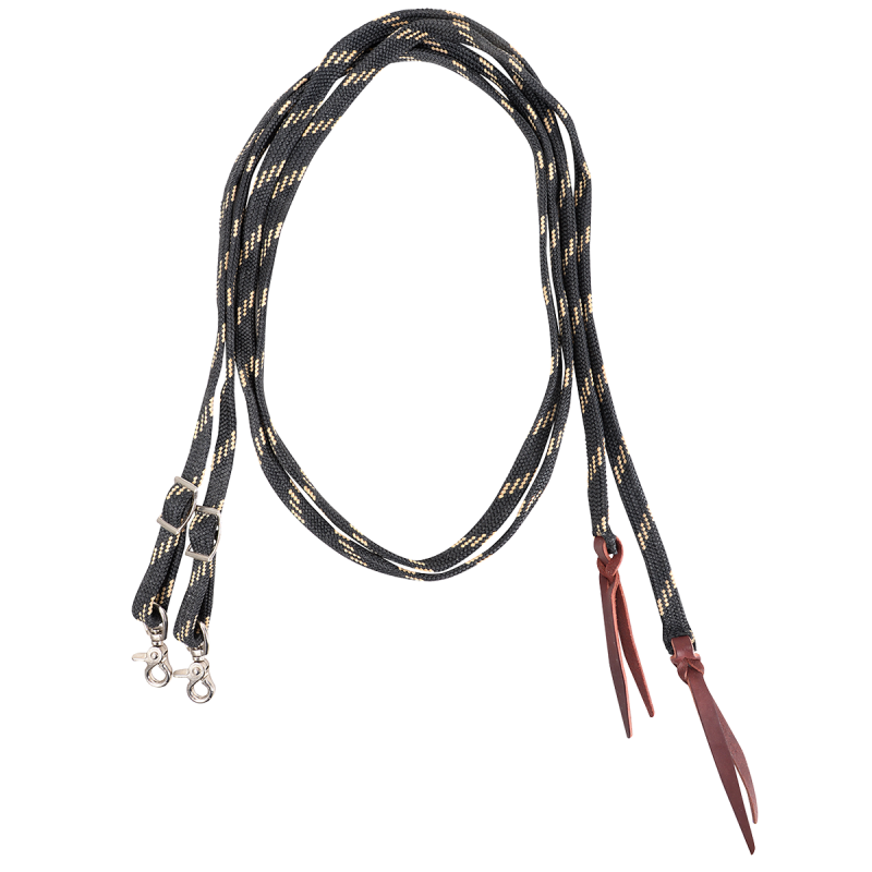 Cashel Flat Braid Split Rein Nylon Tan or Black