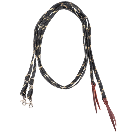 Cashel Flat Braid Split Rein Nylon Tan or Black